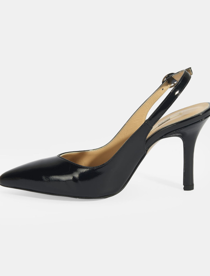 Kadın Siyah Rugan Topuklu Ayakkabı Kadın Siyah Rugan Topuklu Ayakkabı