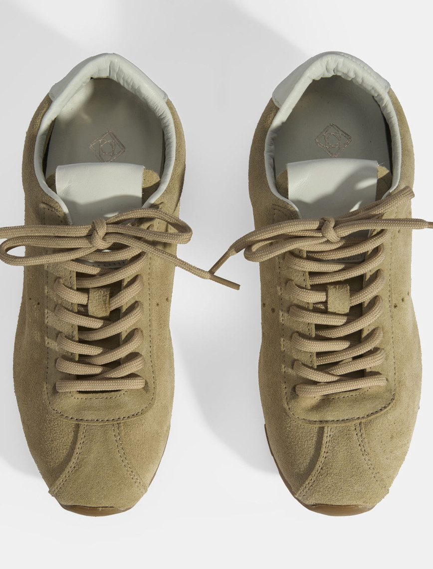 Kadın Bej Bağcıklı Süet Spor Ayakkabı Kadın Bej Bağcıklı Süet Spor Ayakkabı