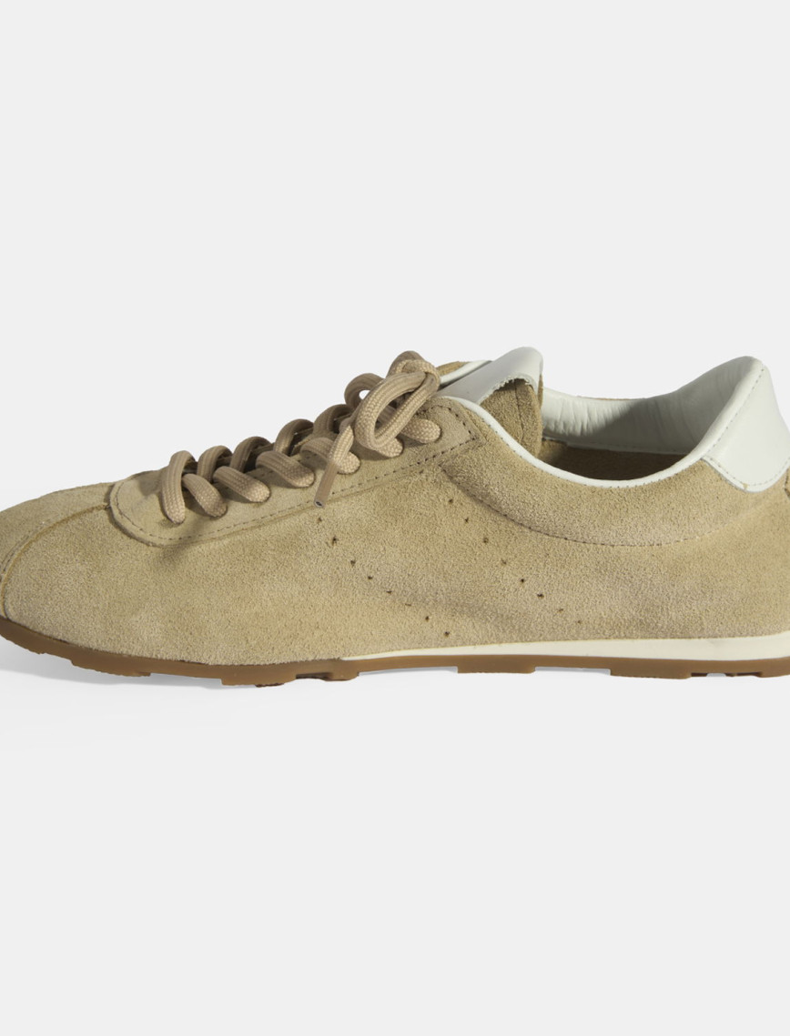 Kadın Bej Bağcıklı Süet Spor Ayakkabı Kadın Bej Bağcıklı Süet Spor Ayakkabı