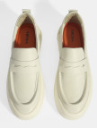 Erkek Krem Slip-On Deri Loafer Erkek Krem Slip-On Deri Loafer