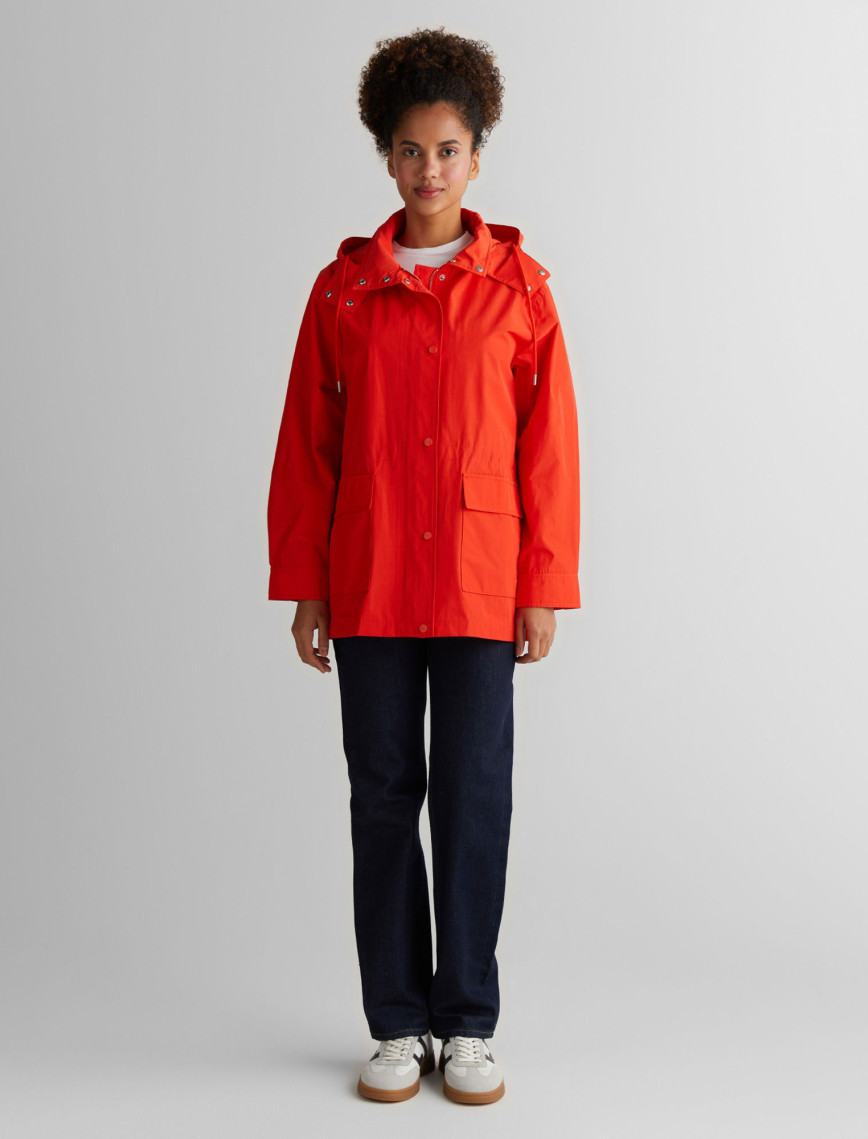 GANT Kadın Turuncu Relaxed Fit Kapüşonlu Yağmurluk GANT Kadın Turuncu Relaxed Fit Kapüşonlu Yağmurluk