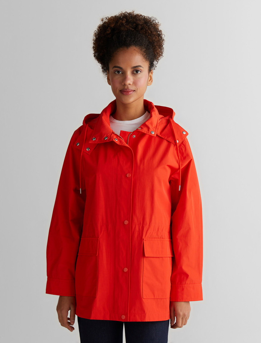 GANT Kadın Turuncu Relaxed Fit Kapüşonlu Yağmurluk GANT Kadın Turuncu Relaxed Fit Kapüşonlu Yağmurluk