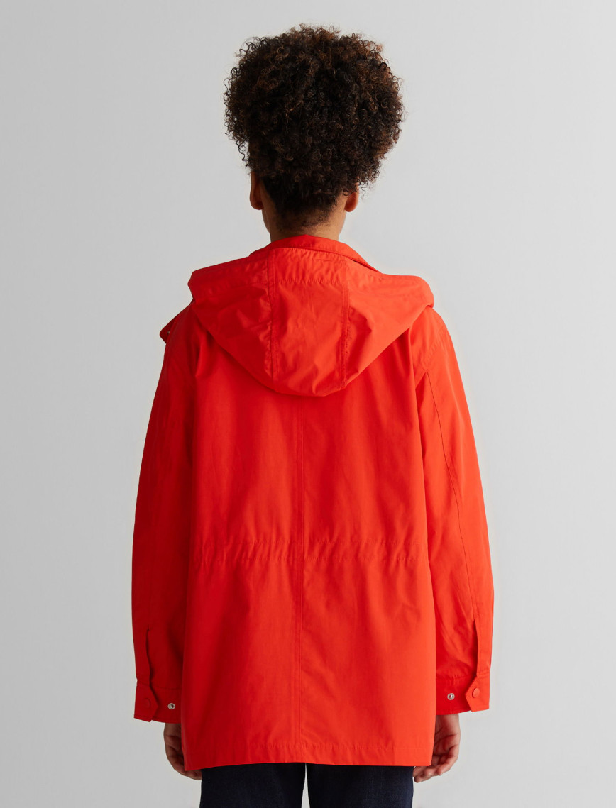 GANT Kadın Turuncu Relaxed Fit Kapüşonlu Yağmurluk GANT Kadın Turuncu Relaxed Fit Kapüşonlu Yağmurluk