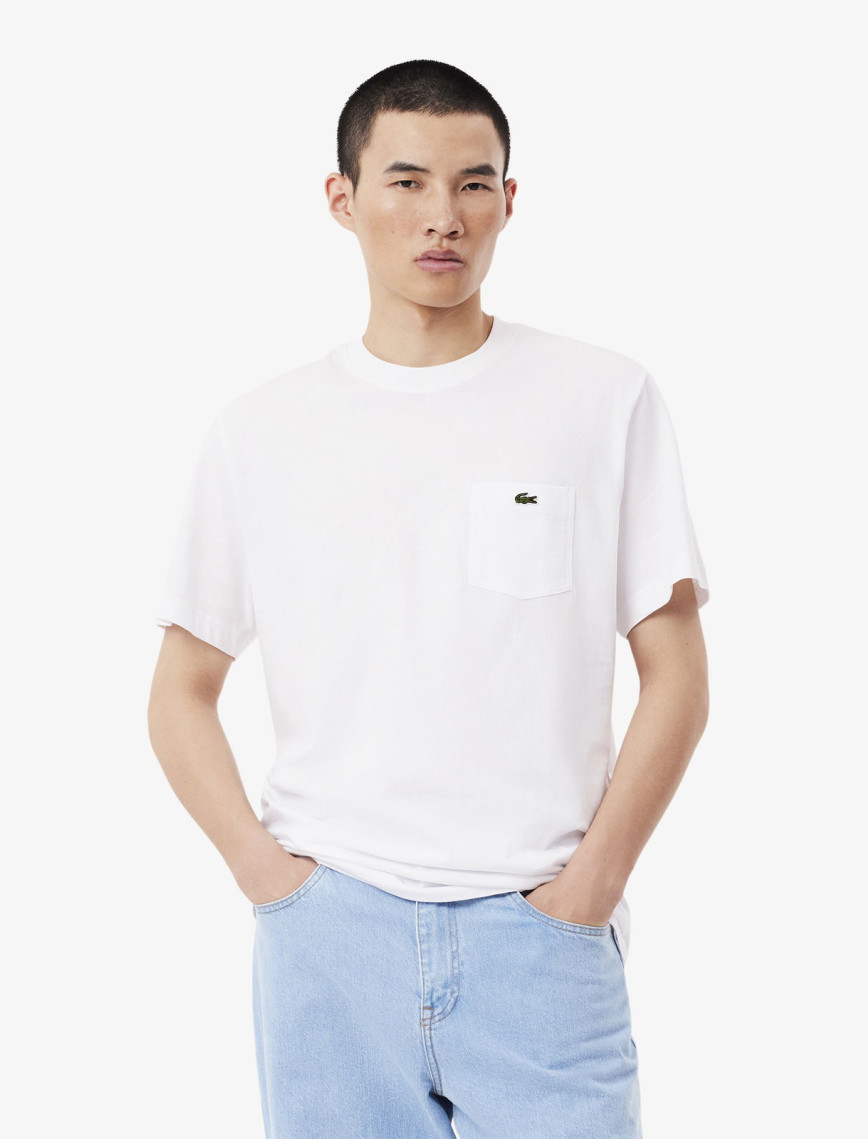 Lacoste Erkek Classic Fit Bisiklet Yaka Siyah Cepli T-Shirt Lacoste Erkek Classic Fit Bisiklet Yaka Siyah Cepli T-Shirt