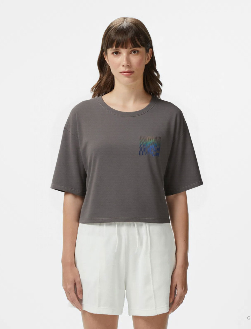 Vans Mte Wildthorn Reflective Boxy Kadın Gri T-Shirt Vans Mte Wildthorn Reflective Boxy Kadın Gri T-Shirt