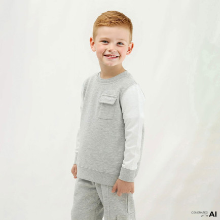 Les Benjamins 403 Çocuk Gri Sweatshirt Les Benjamins 403 Çocuk Gri Sweatshirt