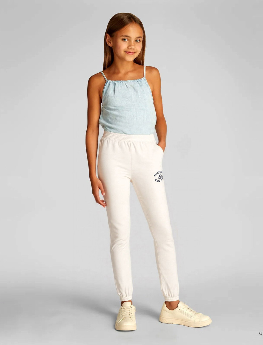 Tommy Hilfiger Monotype Reg Çocuk Beyaz Eşofman Alti Tommy Hilfiger Monotype Reg Çocuk Beyaz Eşofman Alti