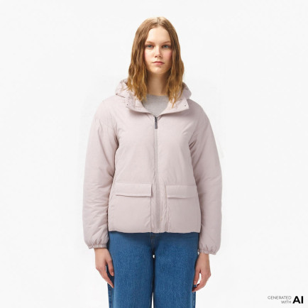 Converse Kadın Kapüşonlu Bej Şişme Mont Converse Kadın Kapüşonlu Bej Şişme Mont