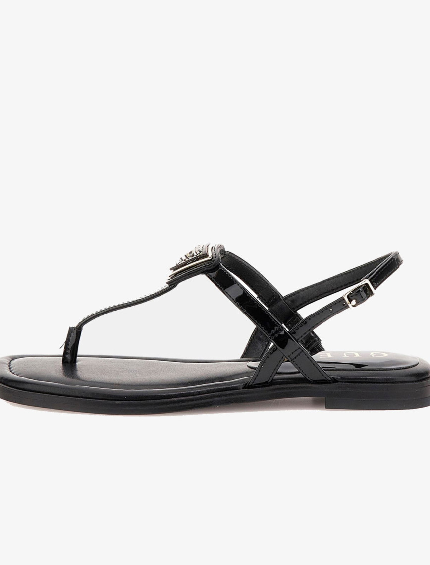 Guess Rainey 4 Patent Kadın Siyah Sandalet Guess Rainey 4 Patent Kadın Siyah Sandalet