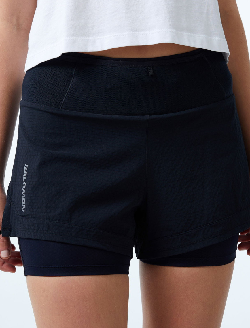 Salomon Sense Aura 2in1 Kadın Siyah Günlük Şort Salomon Sense Aura 2in1 Kadın Siyah Günlük Şort