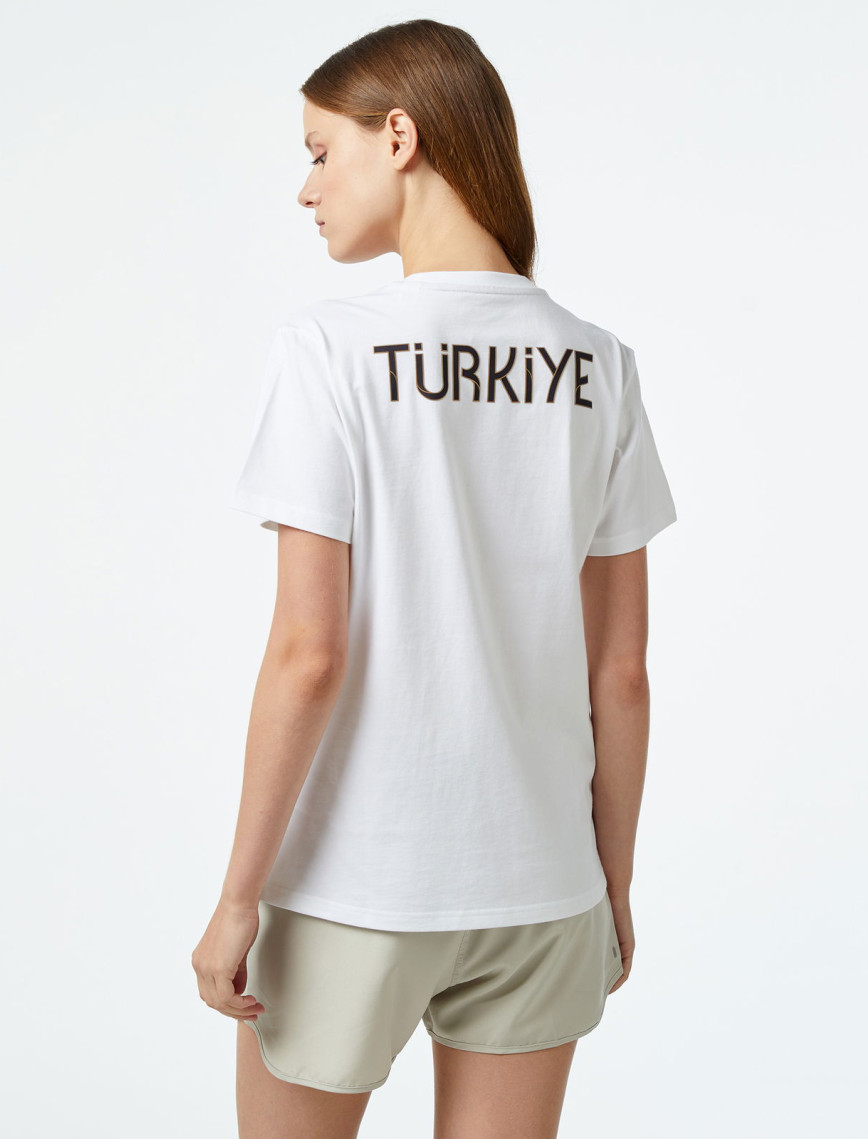 Adidas Team Türkiye Kadın Beyaz T-Shirt Adidas Team Türkiye Kadın Beyaz T-Shirt