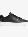 Tommy Hilfiger Court Leather Detail Erkek Siyah Sneaker Tommy Hilfiger Court Leather Detail Erkek Siyah Sneaker