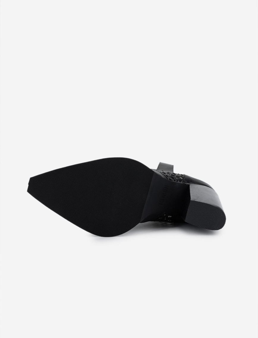 Valmenti Kadın Deri & Tekstil Siyah Deri Topuklu Çizme Valmenti Kadın Deri & Tekstil Siyah Deri Topuklu Çizme