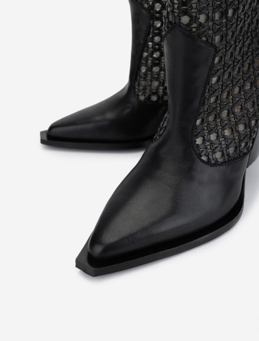 Valmenti Kadın Deri & Tekstil Siyah Deri Topuklu Çizme Valmenti Kadın Deri & Tekstil Siyah Deri Topuklu Çizme