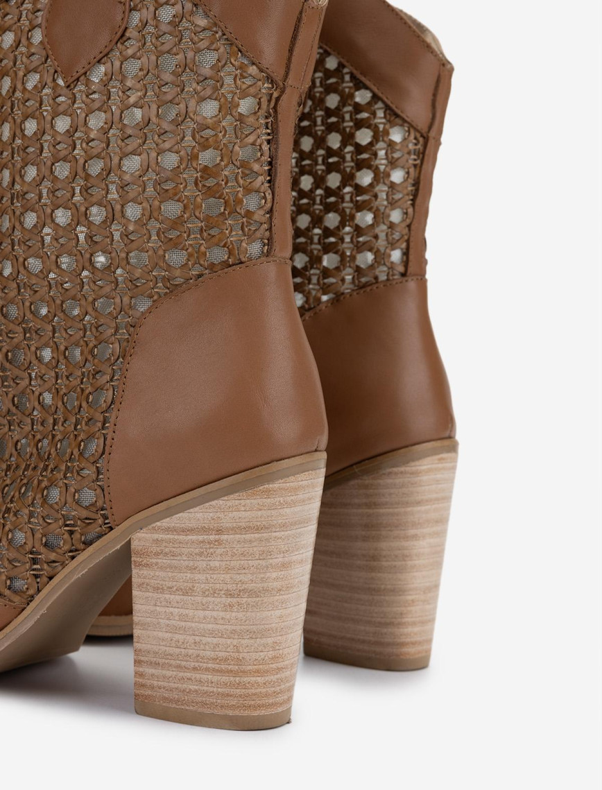 Valmenti Kadın Deri & Tekstil Taba Deri Topuklu Çizme Valmenti Kadın Deri & Tekstil Taba Deri Topuklu Çizme