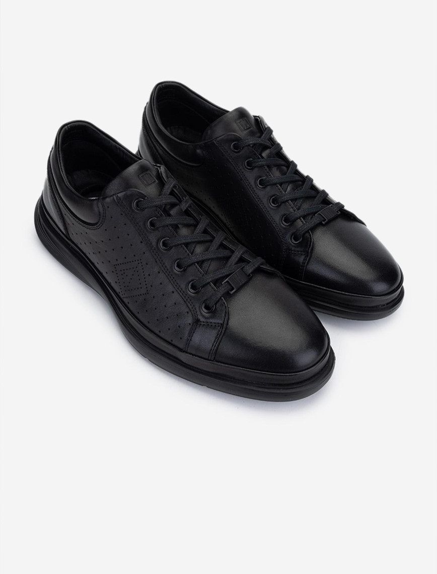 Valmenti Erkek Hakiki Deri Siyah Deri Casual Ayakkabı Valmenti Erkek Hakiki Deri Siyah Deri Casual Ayakkabı