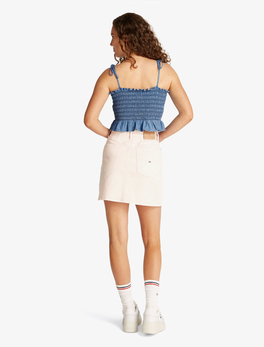 Tommy Jeans Ruched Chambray Kadın Lacivert Askılı T-Shirt Tommy Jeans Ruched Chambray Kadın Lacivert Askılı T-Shirt