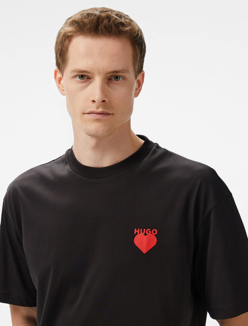 Hugo Dewdam Erkek Siyah T-Shirt Hugo Dewdam Erkek Siyah T-Shirt