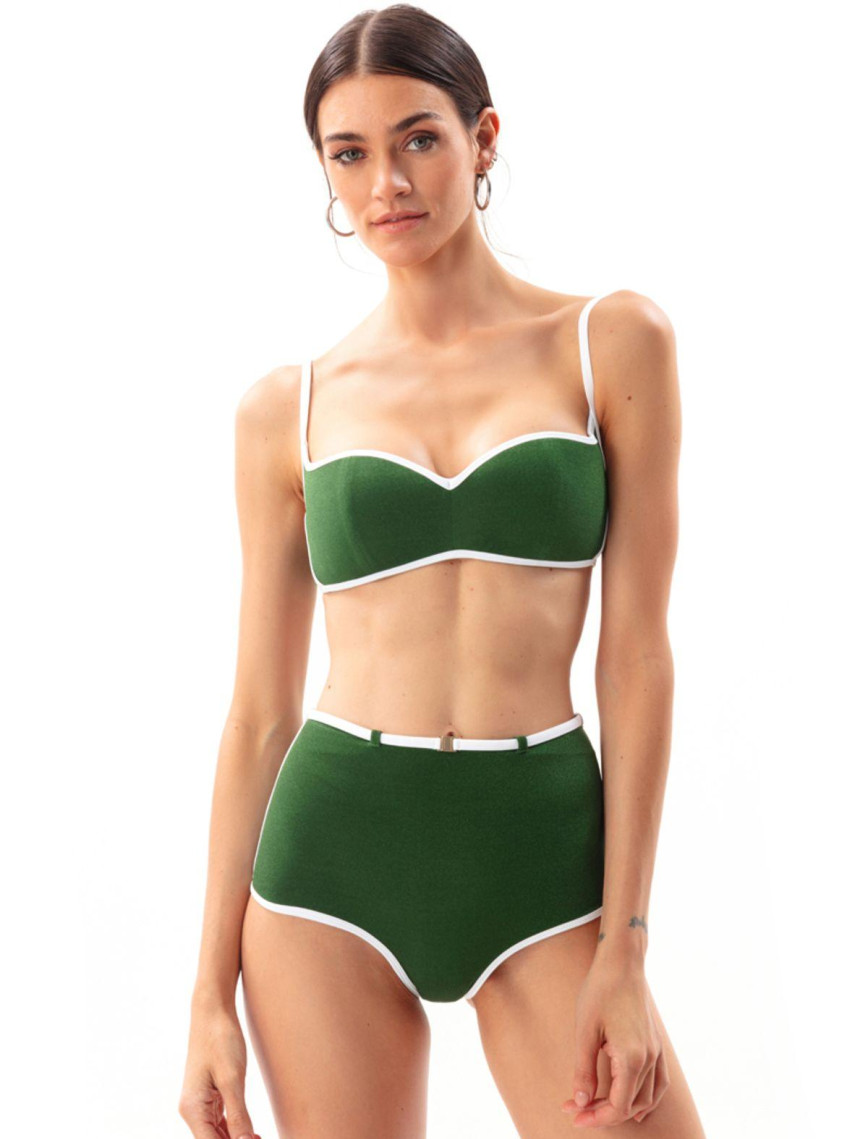 Movom Ponyo V Neck Kadın Bikini Takım Yeşil