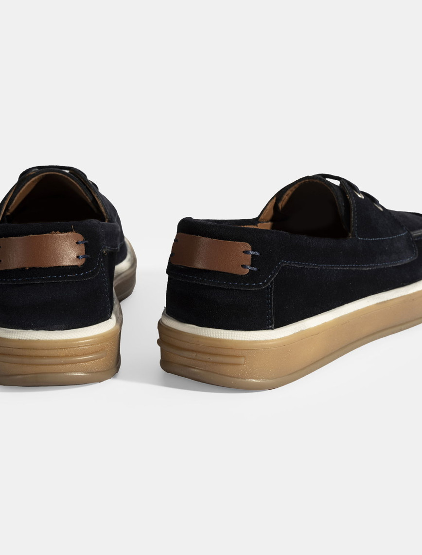 Erkek Lacivert Bağcıklı Süet Günlük Ayakkabı Erkek Lacivert Bağcıklı Süet Günlük Ayakkabı