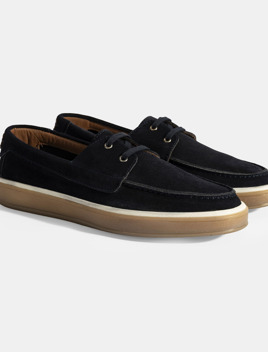 Erkek Lacivert Bağcıklı Süet Günlük Ayakkabı Erkek Lacivert Bağcıklı Süet Günlük Ayakkabı