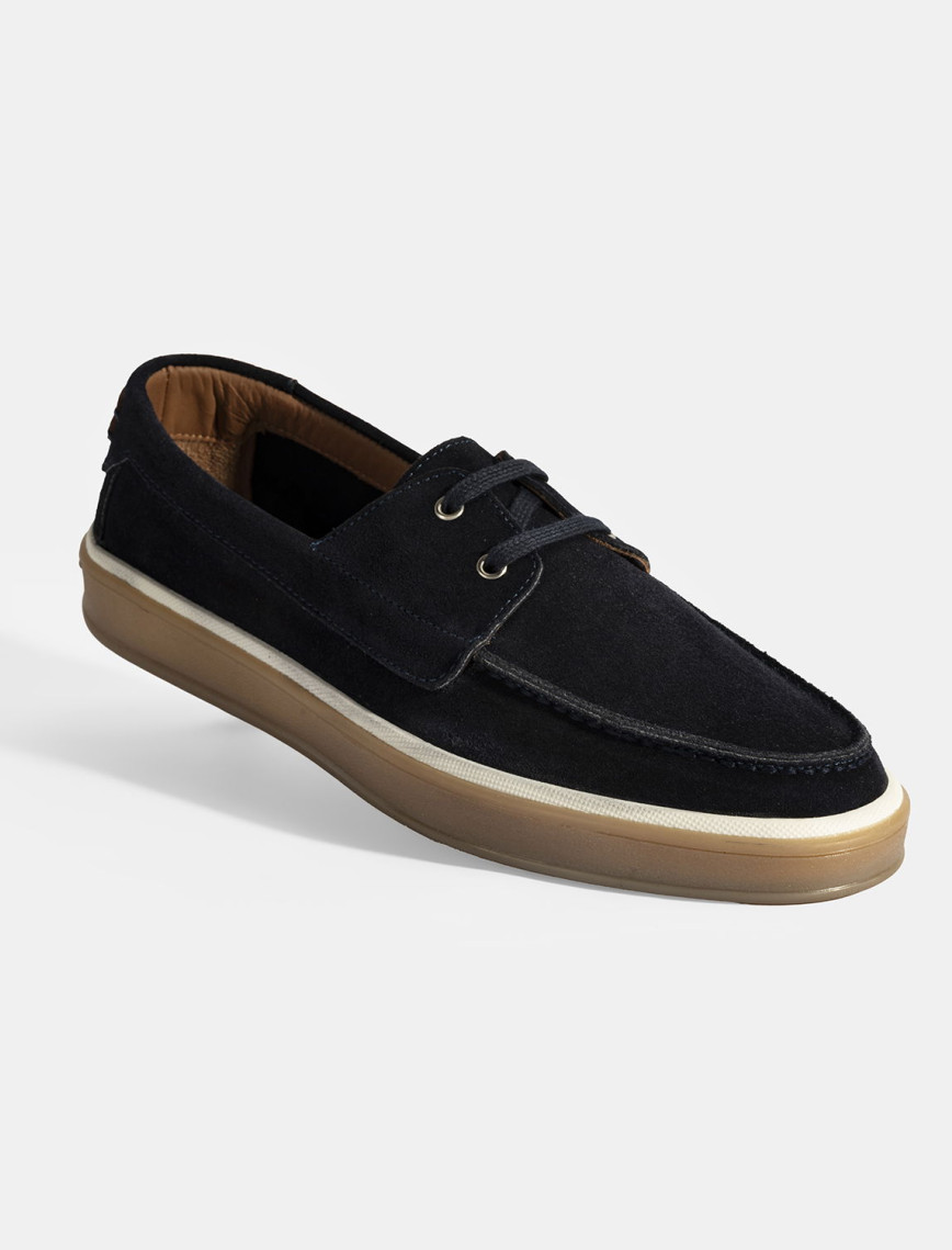 Erkek Lacivert Bağcıklı Süet Günlük Ayakkabı Erkek Lacivert Bağcıklı Süet Günlük Ayakkabı