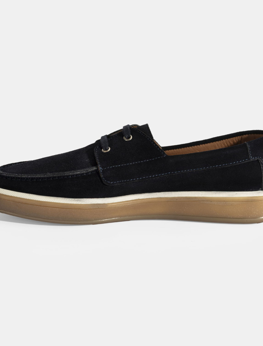 Erkek Lacivert Bağcıklı Süet Günlük Ayakkabı Erkek Lacivert Bağcıklı Süet Günlük Ayakkabı