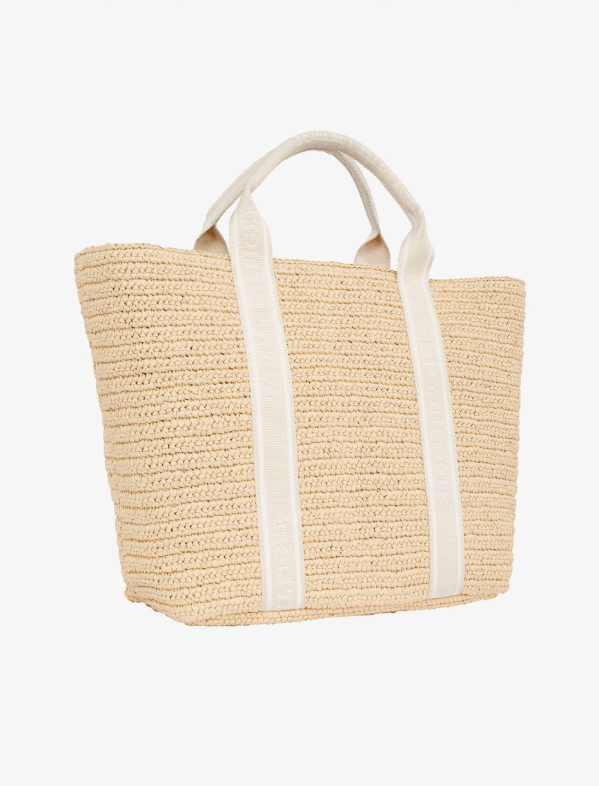 Tommy Hilfiger Spring Logo Kadın Bej El Çantası Tommy Hilfiger Spring Logo Kadın Bej El Çantası