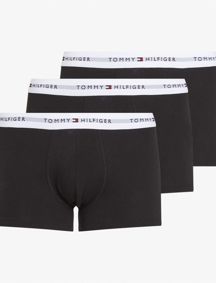 Tommy Hilfiger 3'lü Trunk Erkek Siyah Boxer Tommy Hilfiger 3'lü Trunk Erkek Siyah Boxer