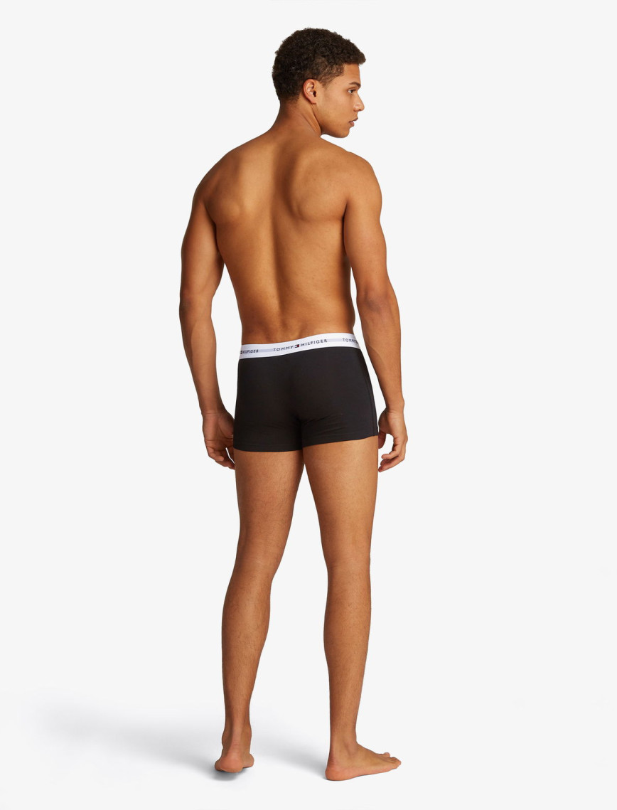 Tommy Hilfiger 3'lü Trunk Erkek Siyah Boxer Tommy Hilfiger 3'lü Trunk Erkek Siyah Boxer