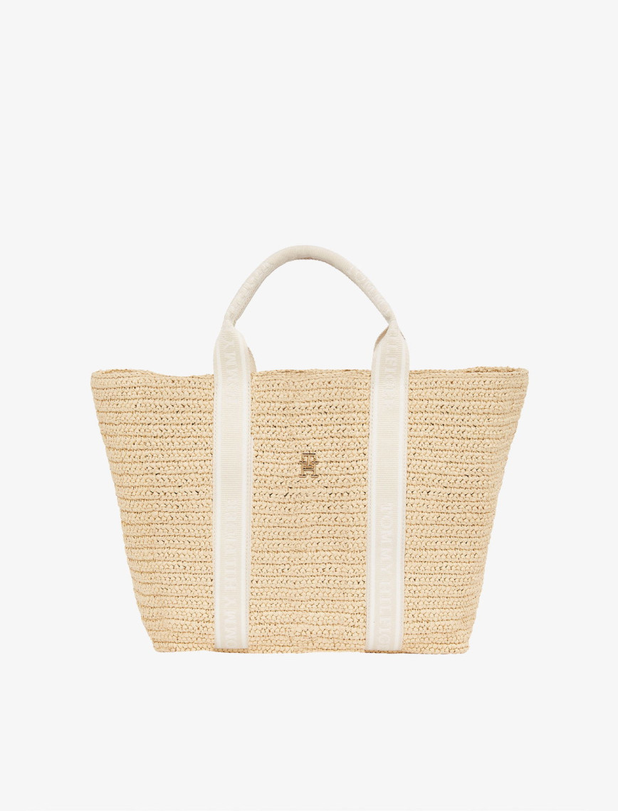 Tommy Hilfiger Spring Logo Kadın Bej El Çantası Tommy Hilfiger Spring Logo Kadın Bej El Çantası