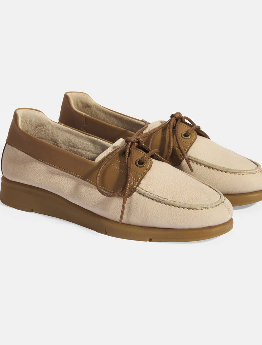 Kadın Krem Bağcık Detaylı DesaComfort Nubuk Günlük Ayakkabı Kadın Krem Bağcık Detaylı DesaComfort Nubuk Günlük Ayakkabı