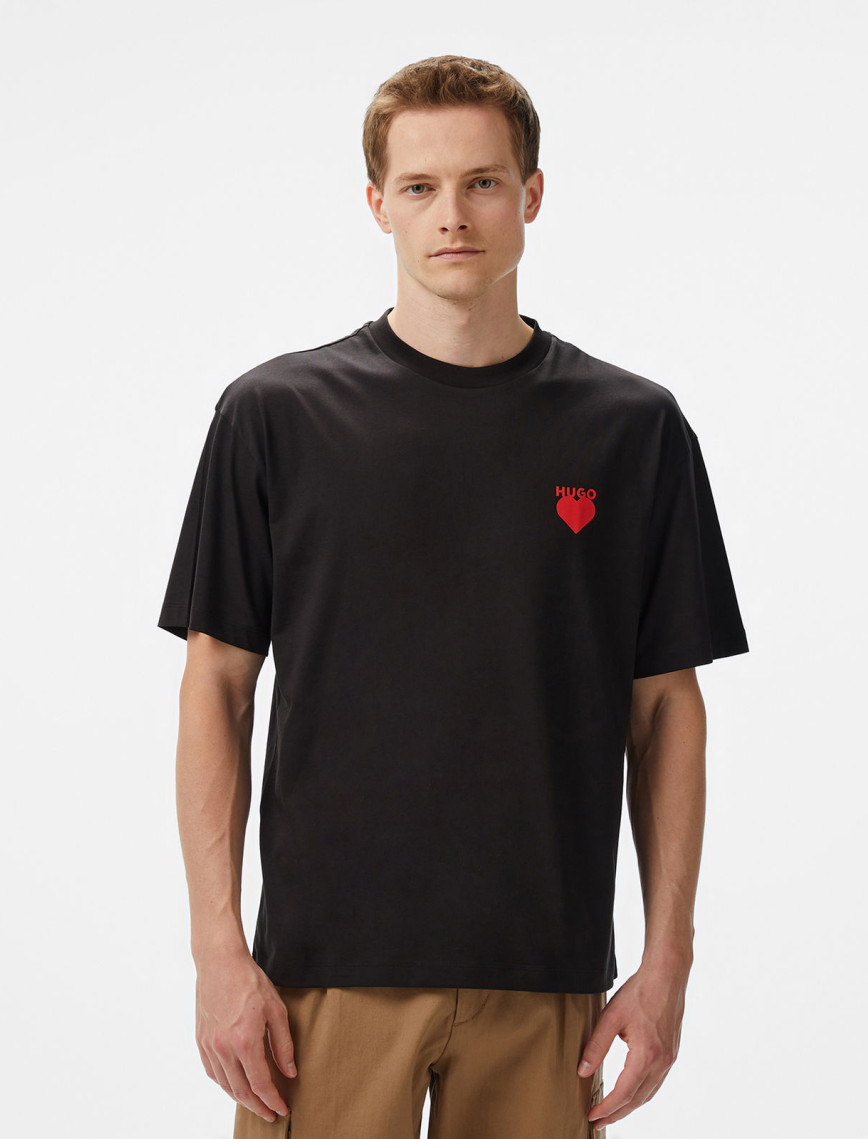 Hugo Dewdam Erkek Siyah T-Shirt Hugo Dewdam Erkek Siyah T-Shirt