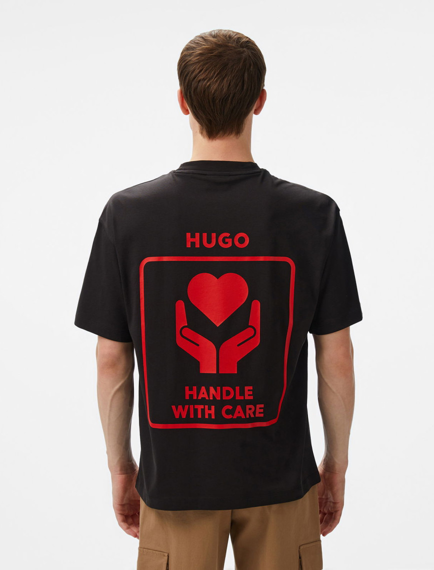 Hugo Dewdam Erkek Siyah T-Shirt Hugo Dewdam Erkek Siyah T-Shirt