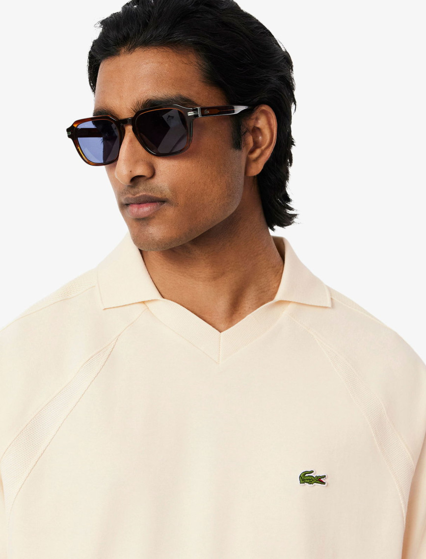Lacoste Erkek Classic Fit Organik Pamuk Krem Polo Lacoste Erkek Classic Fit Organik Pamuk Krem Polo