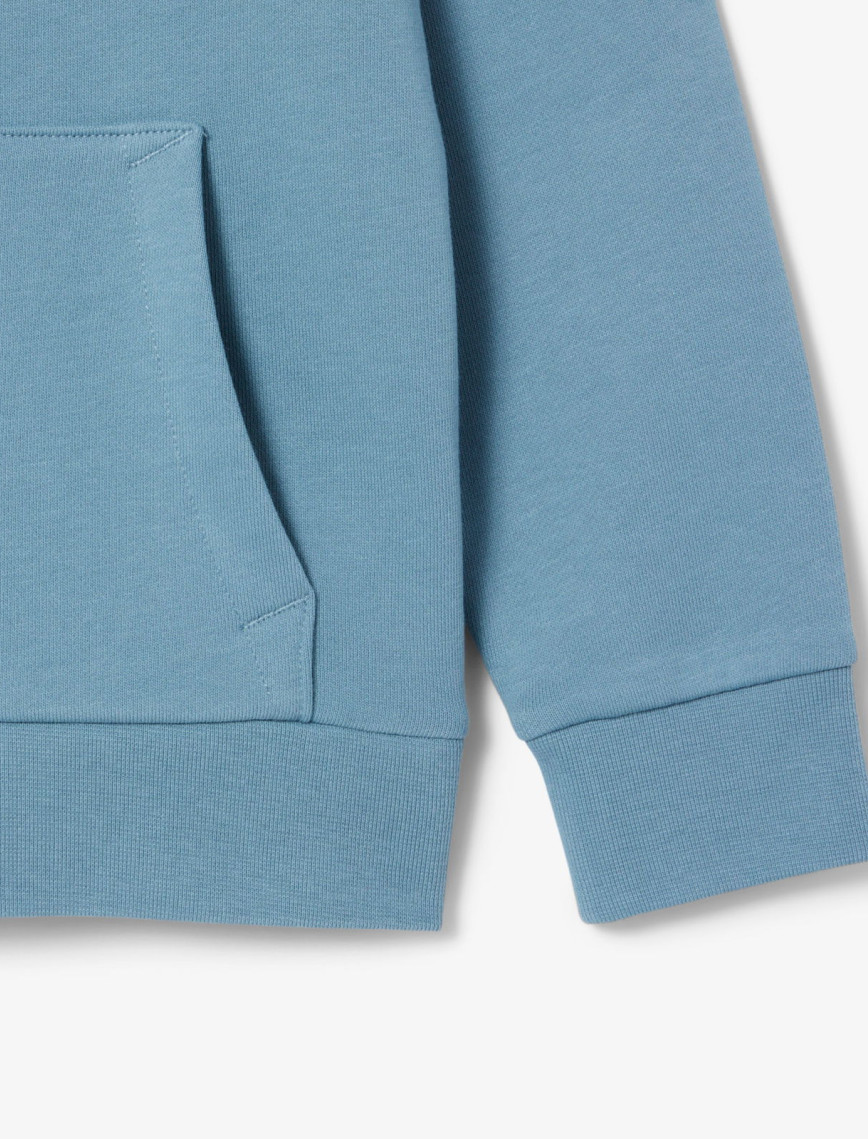 Lacoste Çocuk Kapüşonlu Baskılı Mavi Sweatshirt Lacoste Çocuk Kapüşonlu Baskılı Mavi Sweatshirt