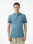 Lacoste Loose Fit Erkek Baskılı Mavi Polo Lacoste Loose Fit Erkek Baskılı Mavi Polo