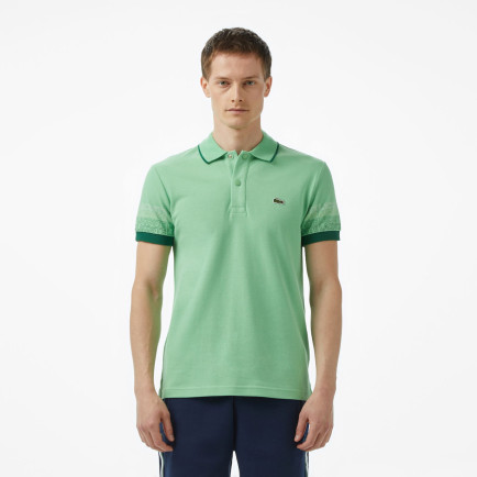 Lacoste Loose Fit Erkek Baskılı Açık Yeşil Polo Lacoste Loose Fit Erkek Baskılı Açık Yeşil Polo