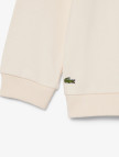 Lacoste Çocuk Bisiklet Yaka Desenli Krem Sweatshirt