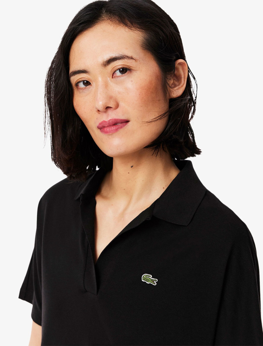 Lacoste Kadın Relaxed Fit Siyah Polo Lacoste Kadın Relaxed Fit Siyah Polo