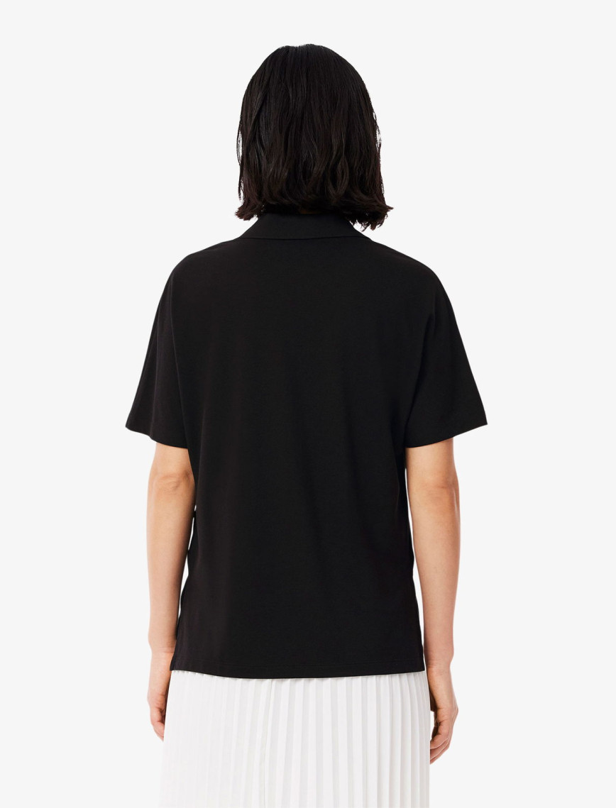 Lacoste Kadın Relaxed Fit Siyah Polo Lacoste Kadın Relaxed Fit Siyah Polo