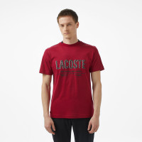 Lacoste Erkek Slim Fit Bisiklet Yaka Baskılı Bordo T-Shirt Lacoste Erkek Slim Fit Bisiklet Yaka Baskılı Bordo T-Shirt