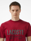 Lacoste Erkek Slim Fit Bisiklet Yaka Baskılı Bordo T-Shirt Lacoste Erkek Slim Fit Bisiklet Yaka Baskılı Bordo T-Shirt