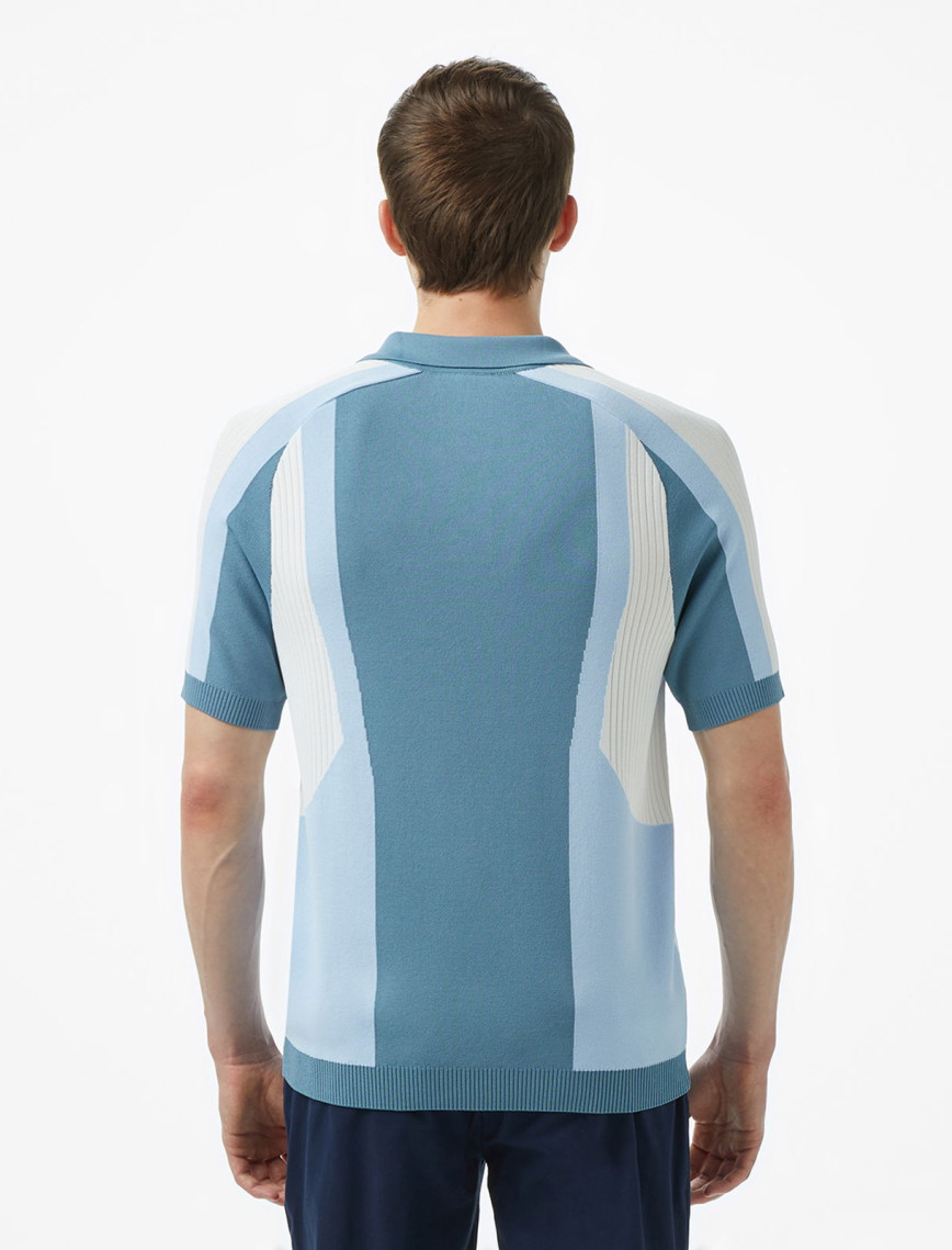 Lacoste Erkek Regular Fit Kısa Kollu Polo Yaka Renk Bloklu Mavi Triko Lacoste Erkek Regular Fit Kısa Kollu Polo Yaka Renk Bloklu Mavi Triko