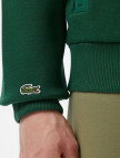 Lacoste Erkek Classic Fit Yarım Fermuarlı Renk Bloklu Koyu Yeşil Sweatshirt