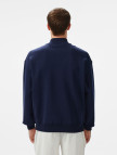 Lacoste Erkek Loose Fit Yarım Fermuarlı Baskılı Lacivert Sweatshirt Lacoste Erkek Loose Fit Yarım Fermuarlı Baskılı Lacivert Sweatshirt