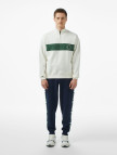 Lacoste Erkek Loose Fit Yarım Fermuarlı Baskılı Beyaz Sweatshirt Lacoste Erkek Loose Fit Yarım Fermuarlı Baskılı Beyaz Sweatshirt