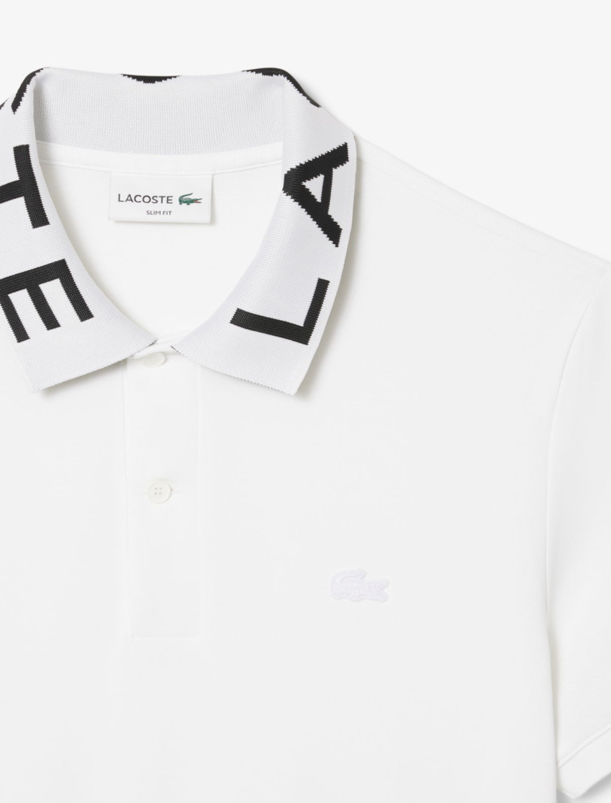 Lacoste Erkek Slim Fit Baskılı Beyaz Polo Lacoste Erkek Slim Fit Baskılı Beyaz Polo