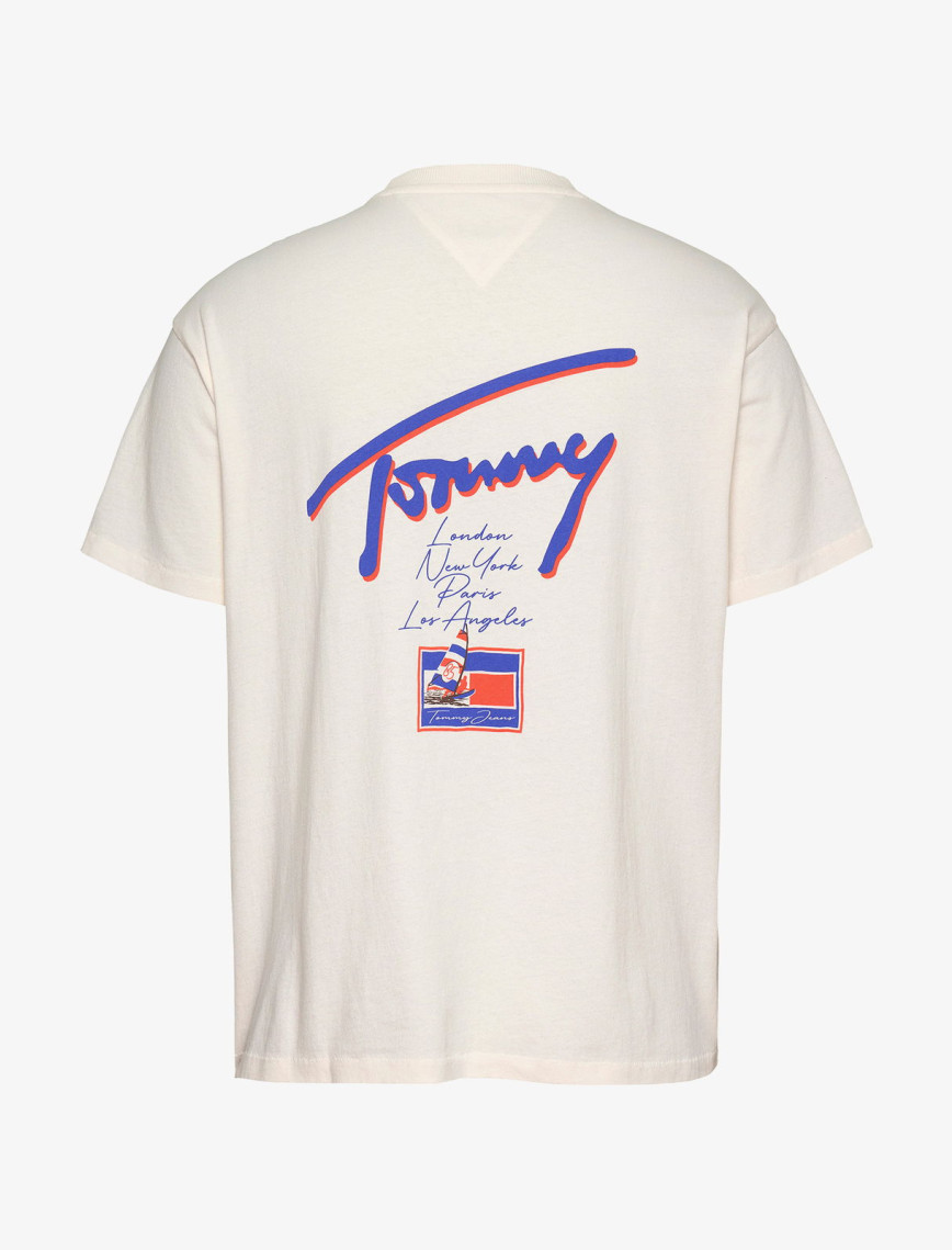 Tommy Jeans Faded Graphic Erkek Gri T-Shirt Tommy Jeans Faded Graphic Erkek Gri T-Shirt