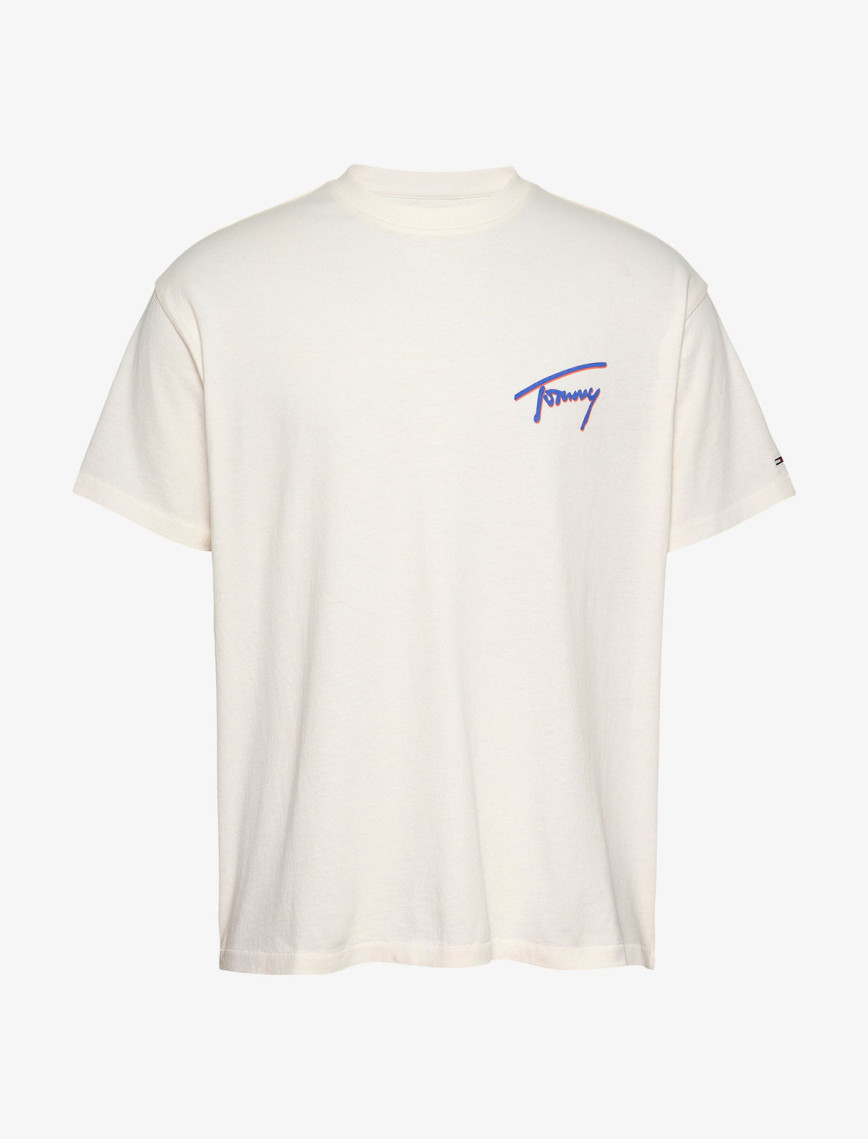 Tommy Jeans Faded Graphic Erkek Gri T-Shirt Tommy Jeans Faded Graphic Erkek Gri T-Shirt